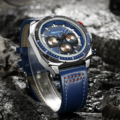 Waterproof Luxury Sports Quartz Watch with Chronograph