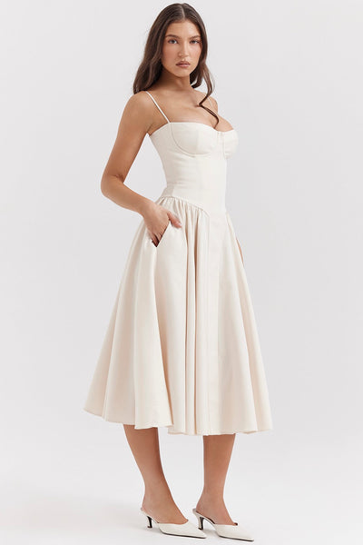 Emma - Waist-Enhancing Midi Dress