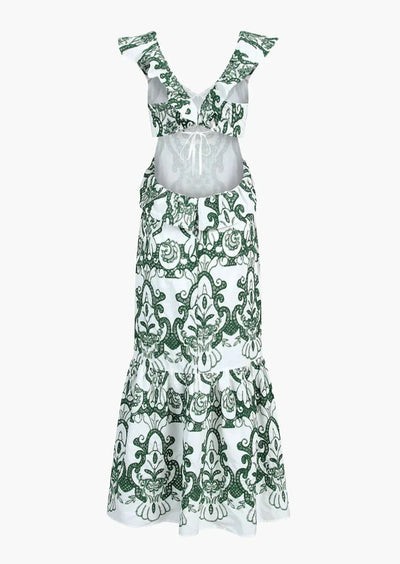 Cassie - Romantic Ruffled Maxi Dress Flowing Romance with Every Step