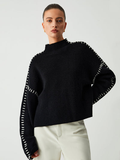 Kimmy™  - Contrast Stitch Sweater