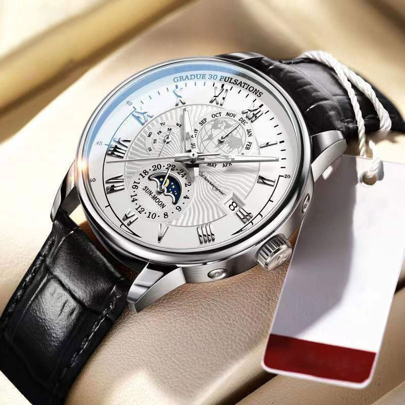 Trendy high-end quartz watch with light