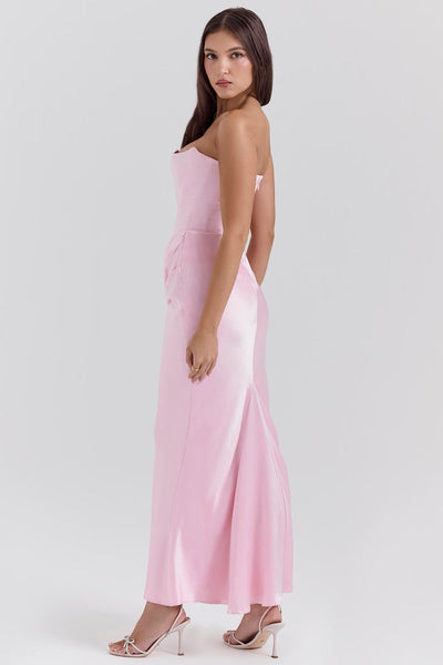 Vivian - Elegant Strapless Maxi Dress Timeless Grace with a Bold Touch