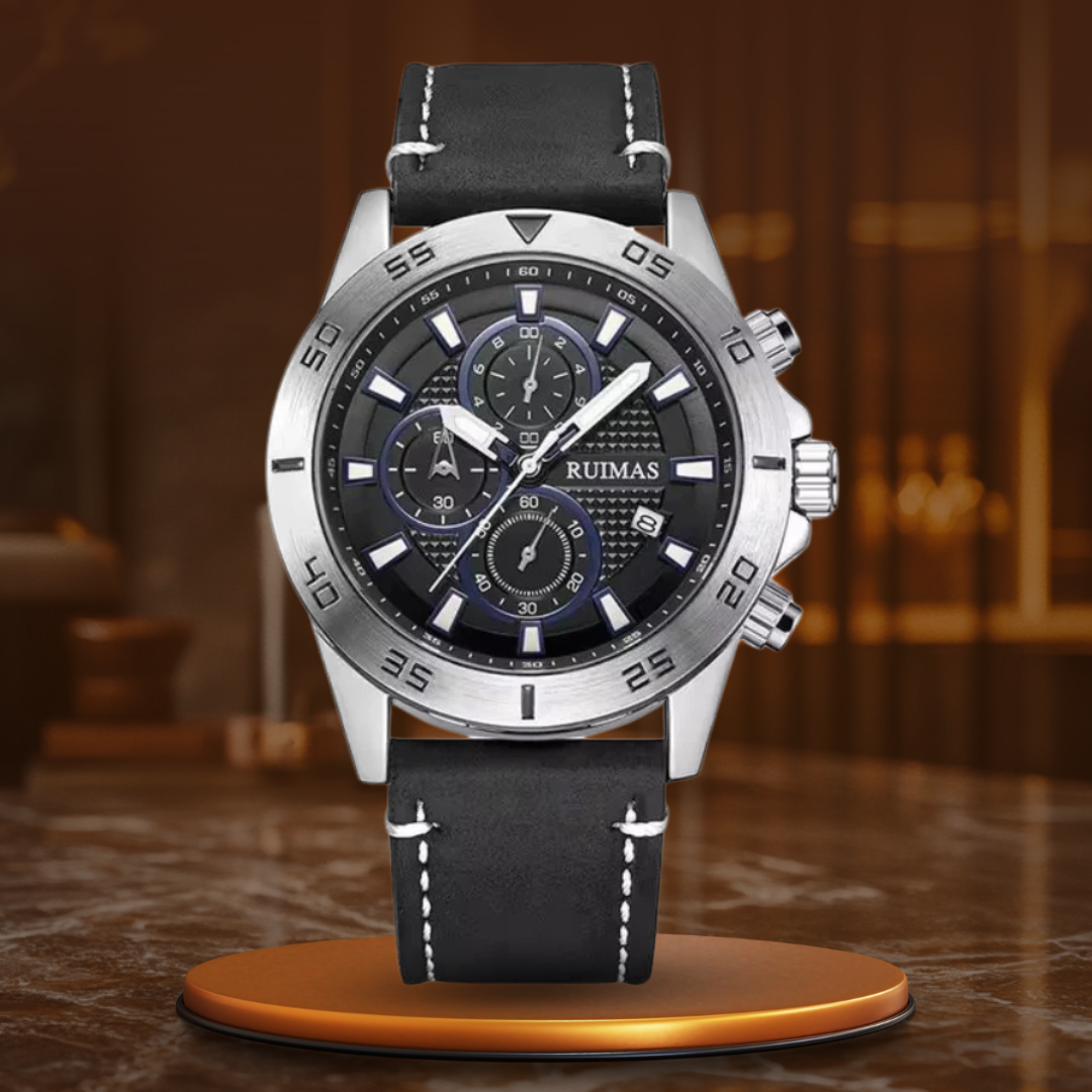 Dial quartz chronograph watch