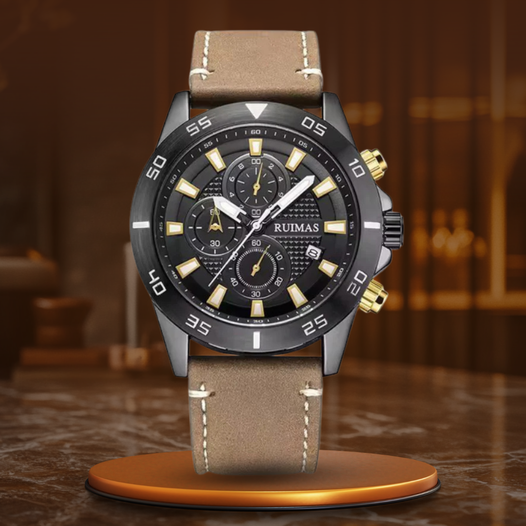 Dial quartz chronograph watch