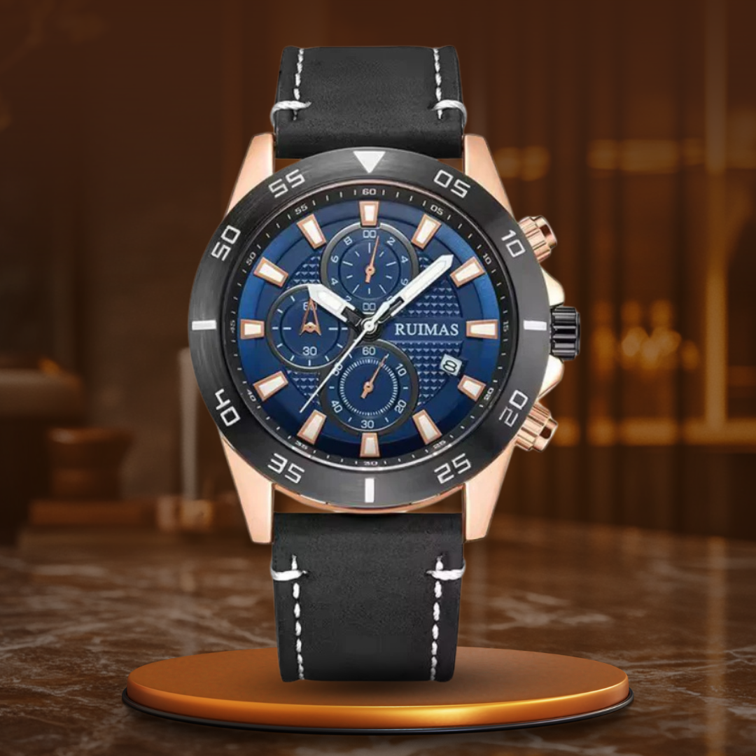 Dial quartz chronograph watch