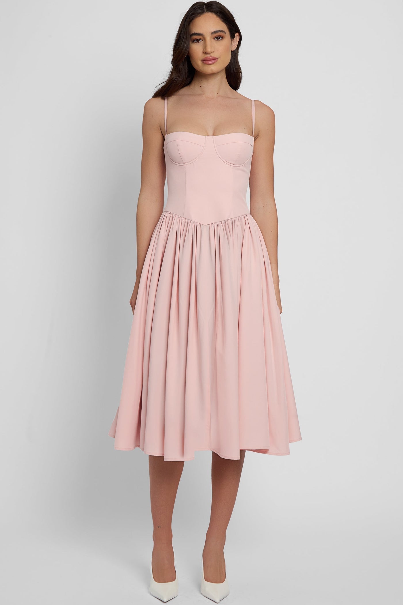 Veronica - Sculpted Bustier Midi Dress Bold Shape, Timeless Elegance