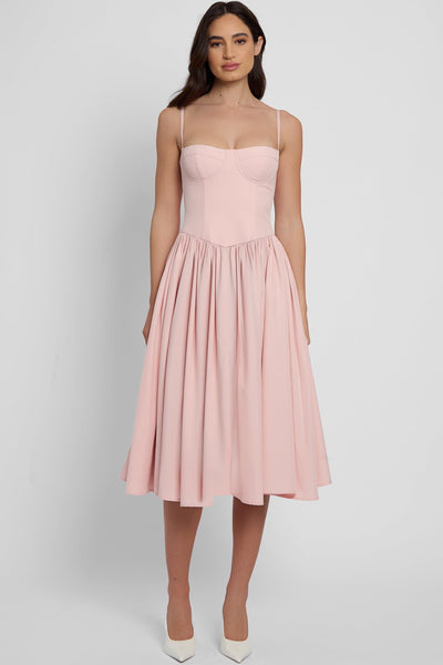 Veronica - Sculpted Bustier Midi Dress Bold Shape, Timeless Elegance