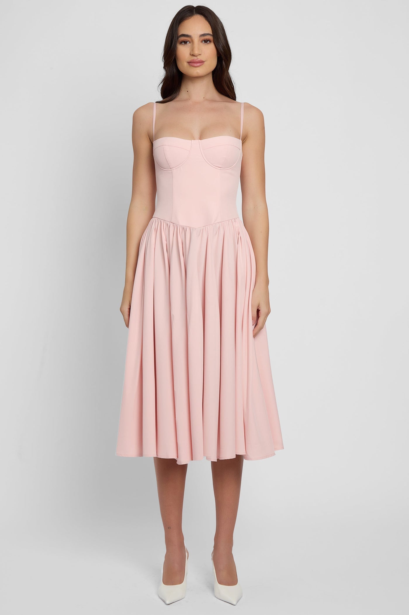 Veronica - Sculpted Bustier Midi Dress Bold Shape, Timeless Elegance