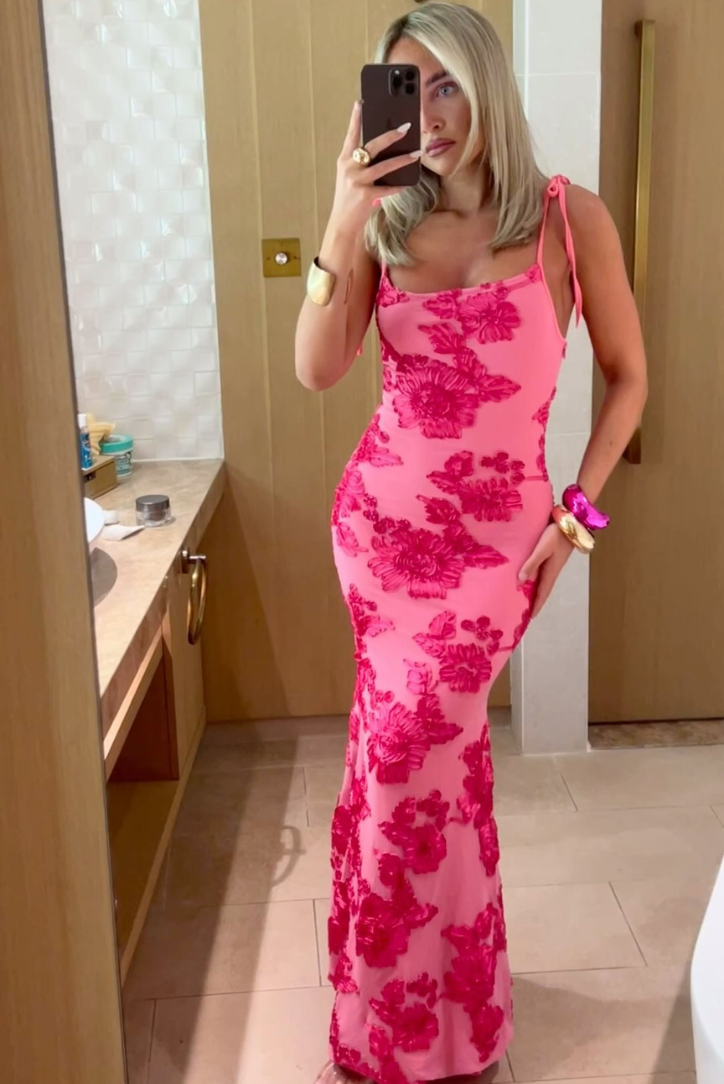 Aliyah – Floral Embroidered Maxi Dress