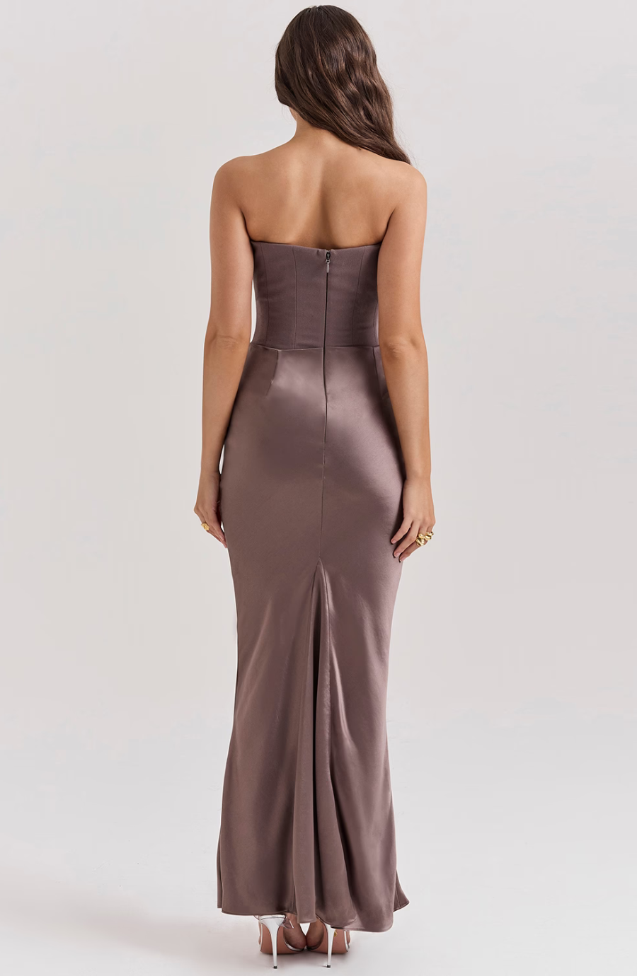 Vivian - Elegant Strapless Maxi Dress Timeless Grace with a Bold Touch