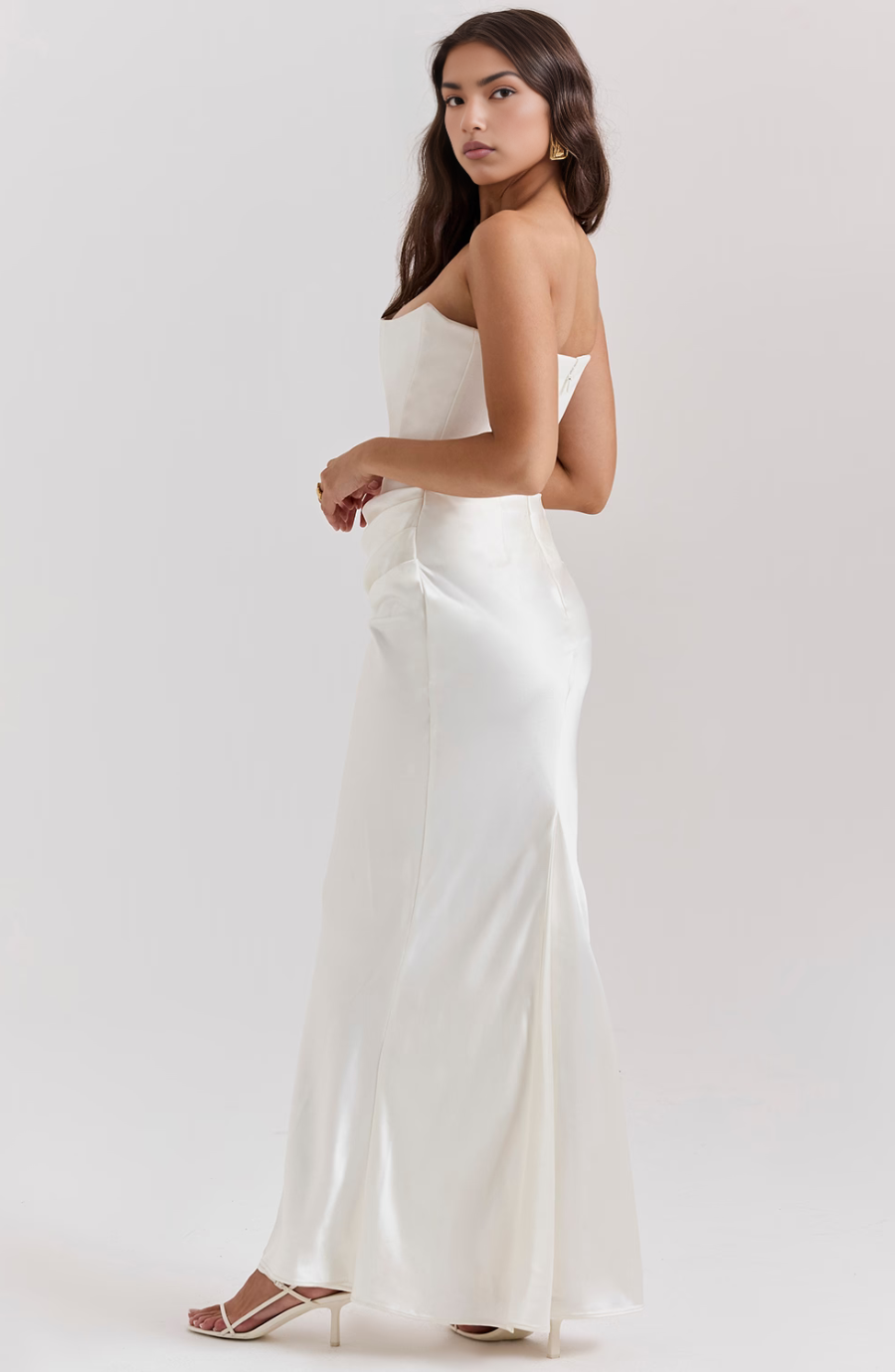 Vivian - Elegant Strapless Maxi Dress Timeless Grace with a Bold Touch