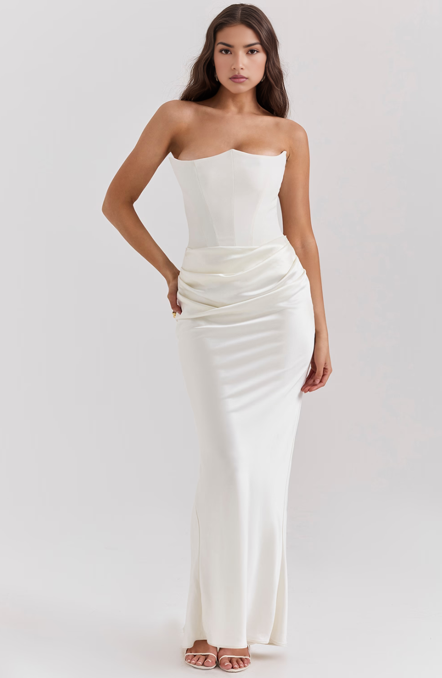 Vivian - Elegant Strapless Maxi Dress Timeless Grace with a Bold Touch