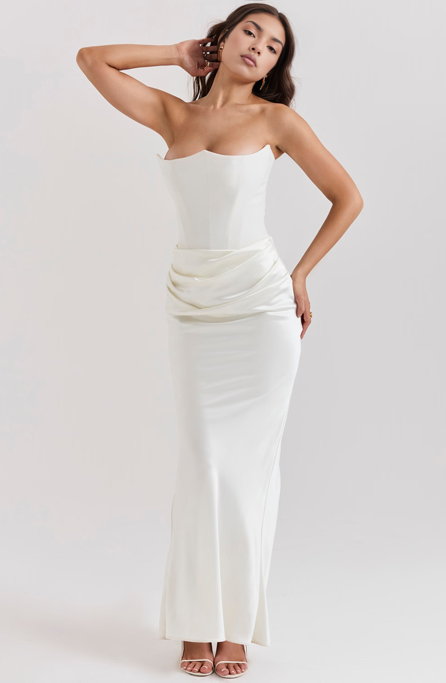 Vivian - Elegant Strapless Maxi Dress Timeless Grace with a Bold Touch