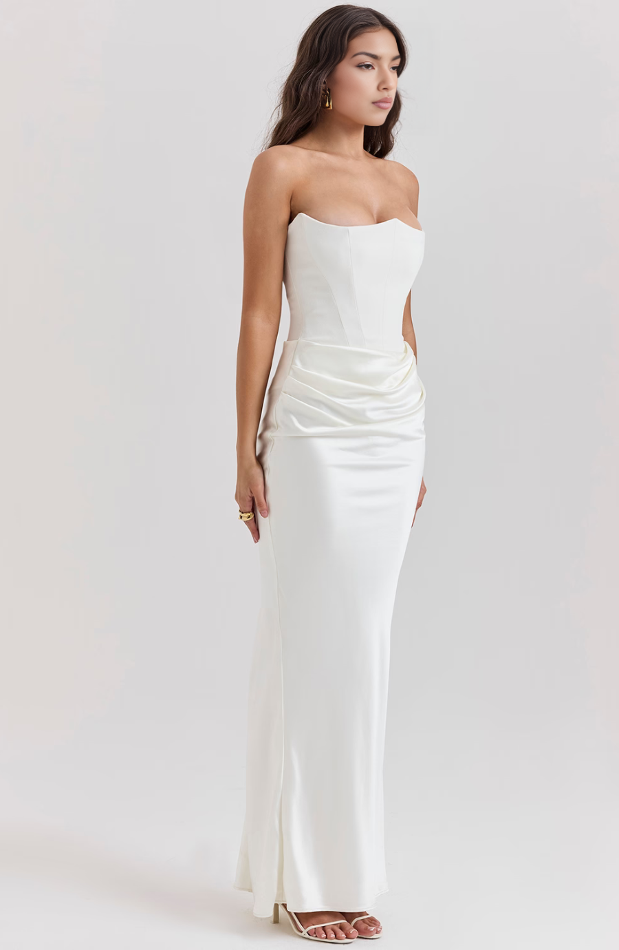 Vivian - Elegant Strapless Maxi Dress Timeless Grace with a Bold Touch