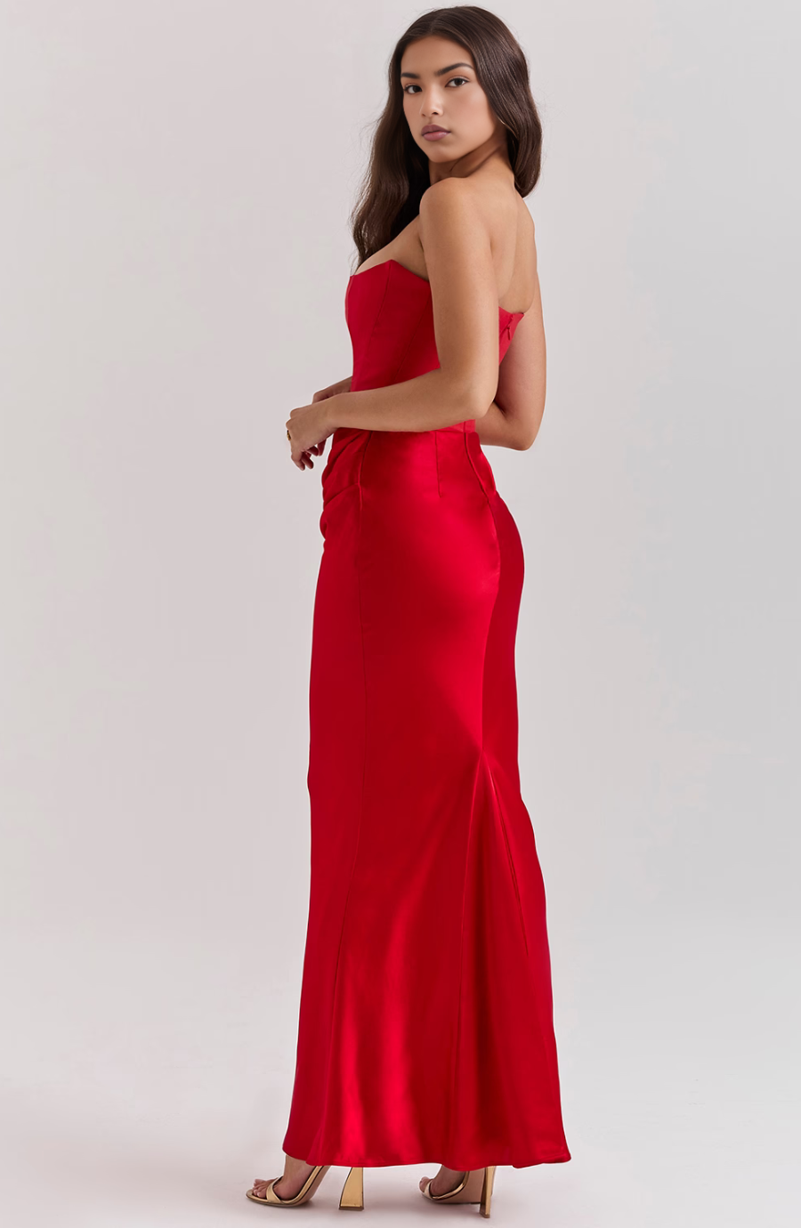 Vivian - Elegant Strapless Maxi Dress Timeless Grace with a Bold Touch