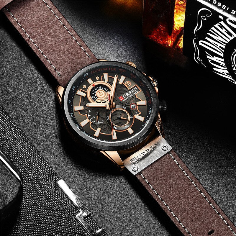 multifunctional quartz watch with calendar