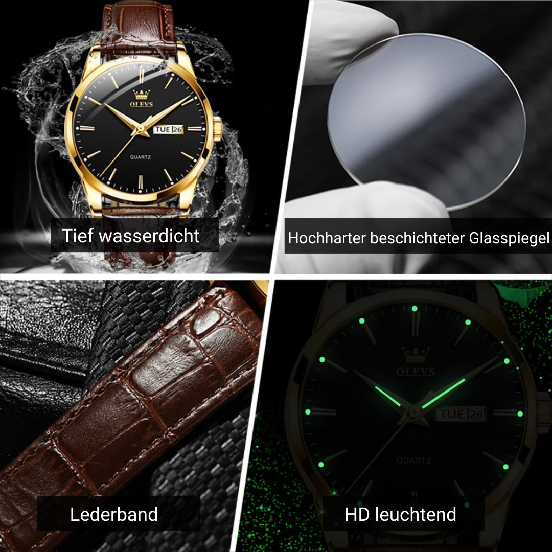 Luxury business leather watch