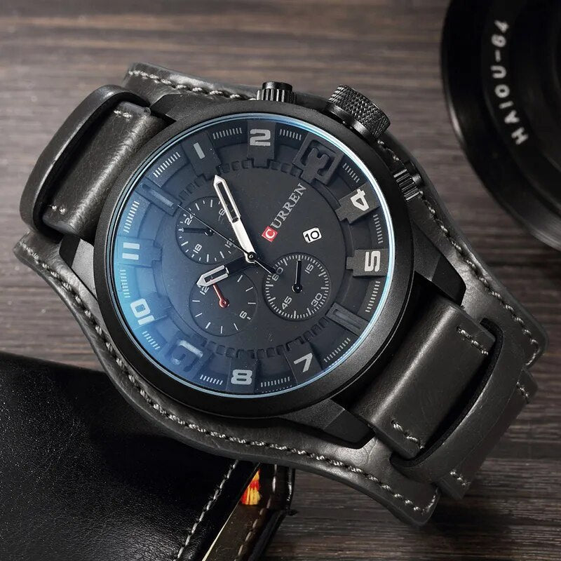 Waterproof sports and military watch