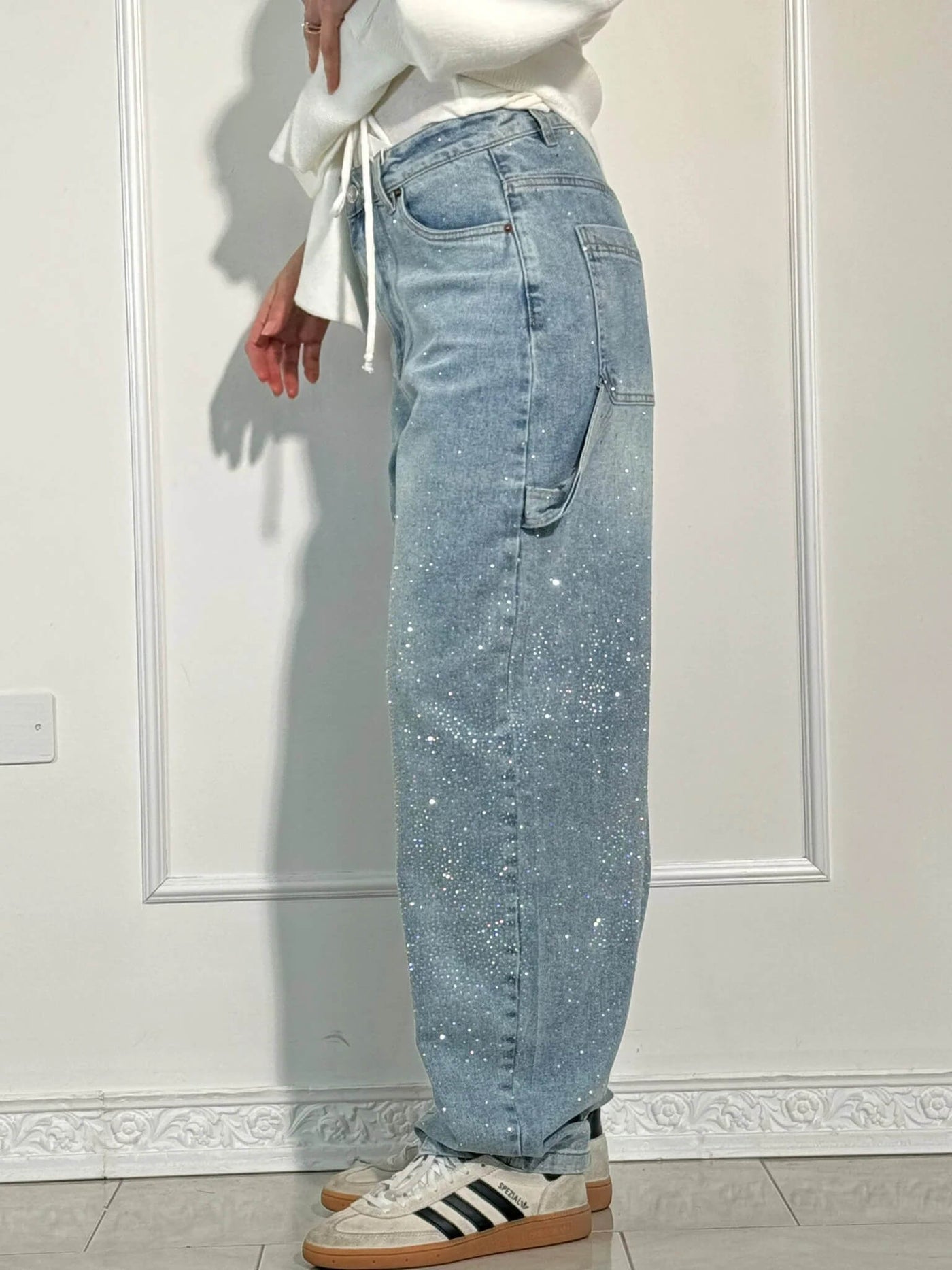 Ellaa |Balloon Carpenter Shine Denim Jeans