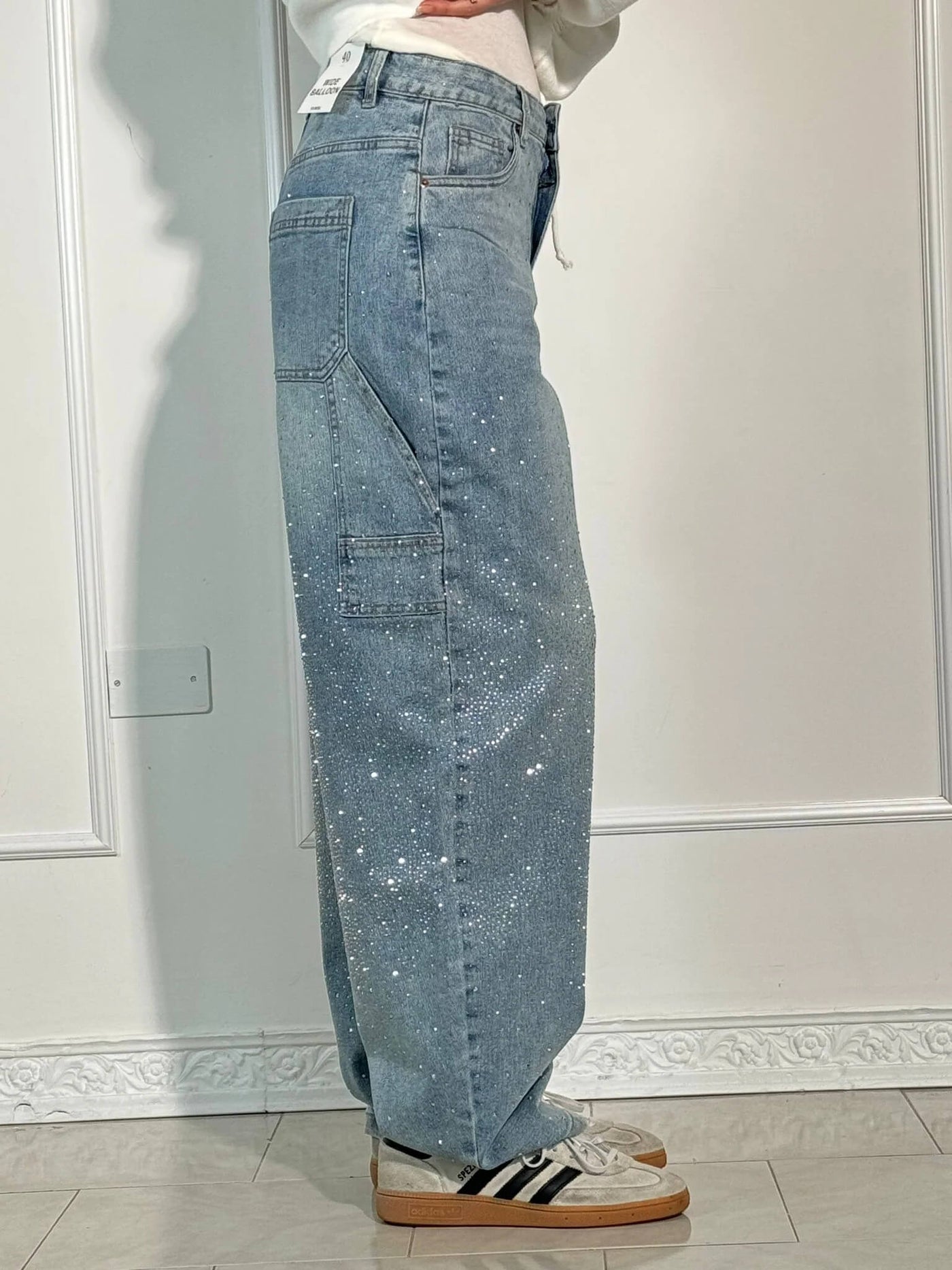 Ellaa |Balloon Carpenter Shine Denim Jeans