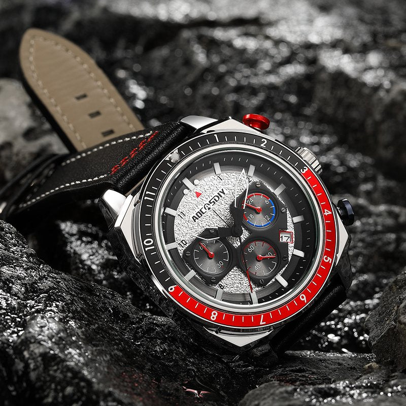 Waterproof Luxury Sports Quartz Watch with Chronograph