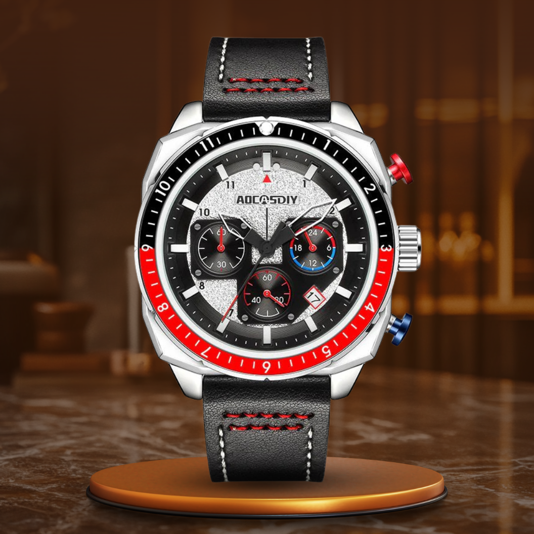 Waterproof Luxury Sports Quartz Watch with Chronograph