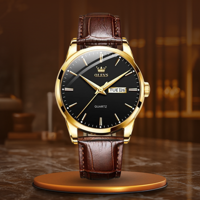 Luxury business leather watch