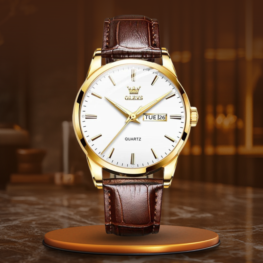 Luxury business leather watch