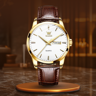 Luxury business leather watch