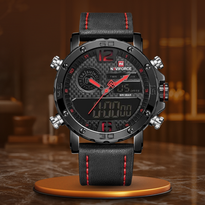 leather sports watch for men