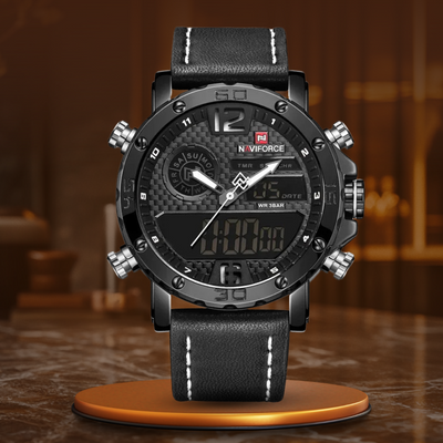 leather sports watch for men