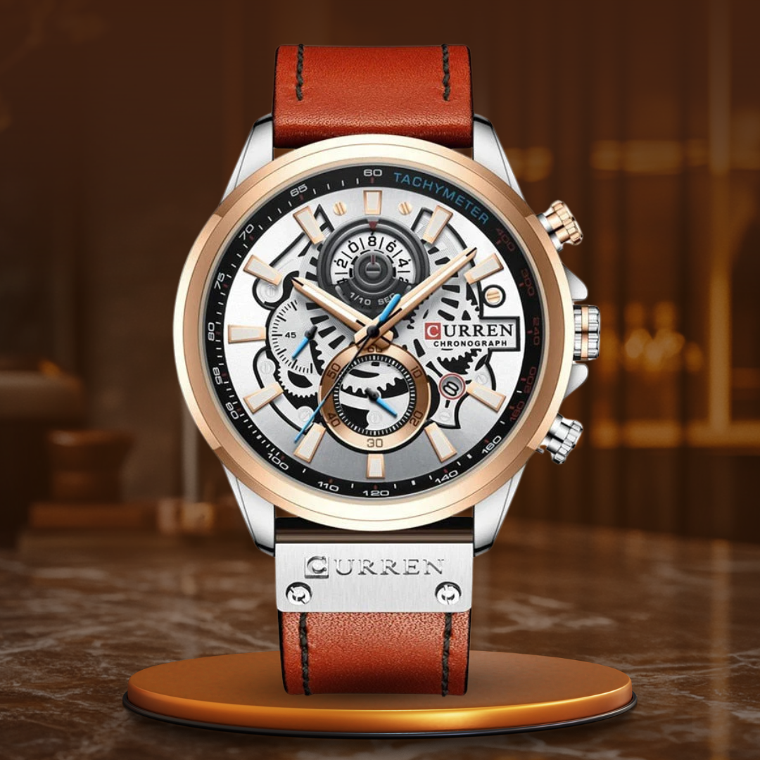 multifunctional quartz watch with calendar