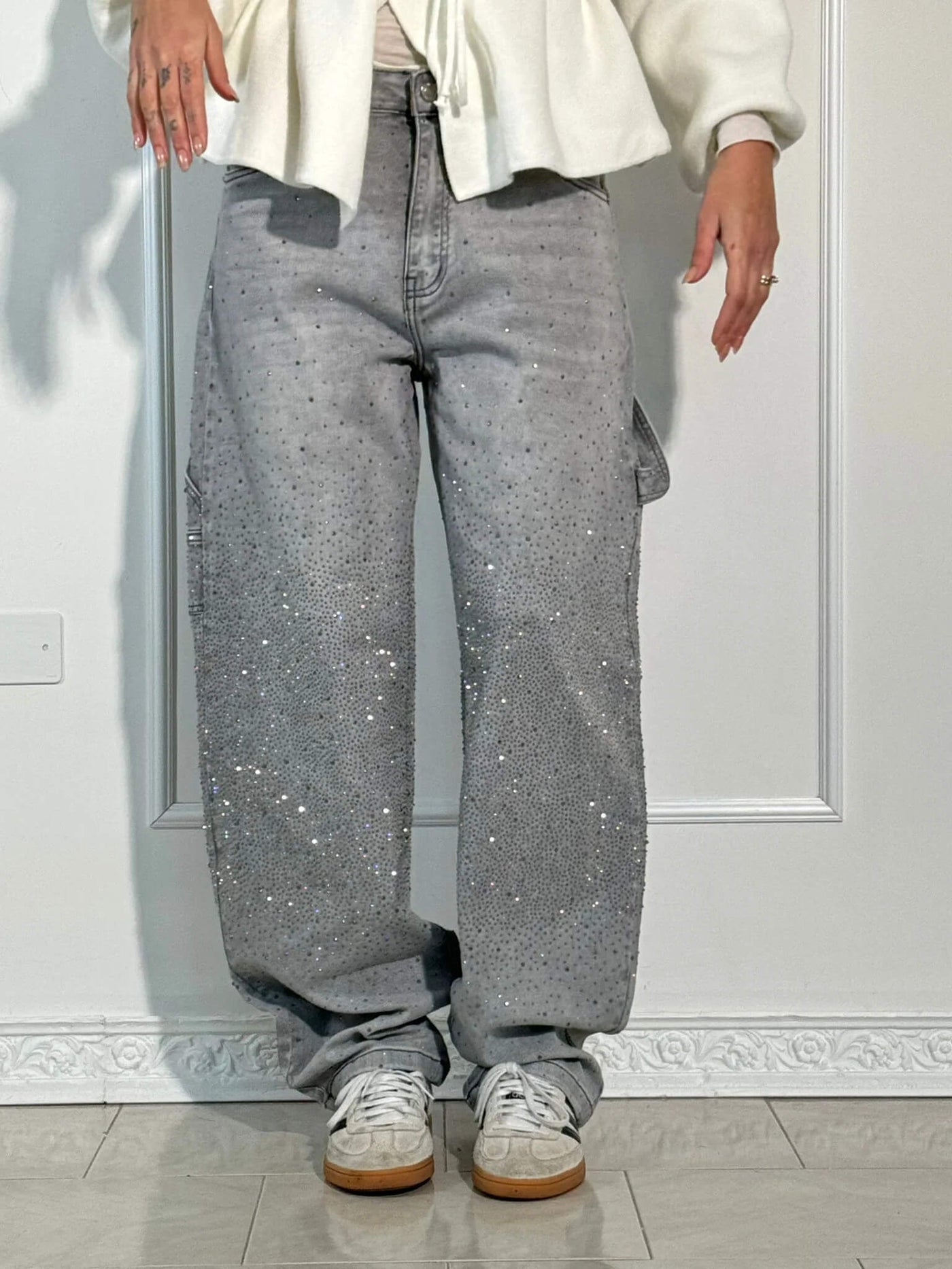 Ellaa |Balloon Carpenter Shine Denim Jeans