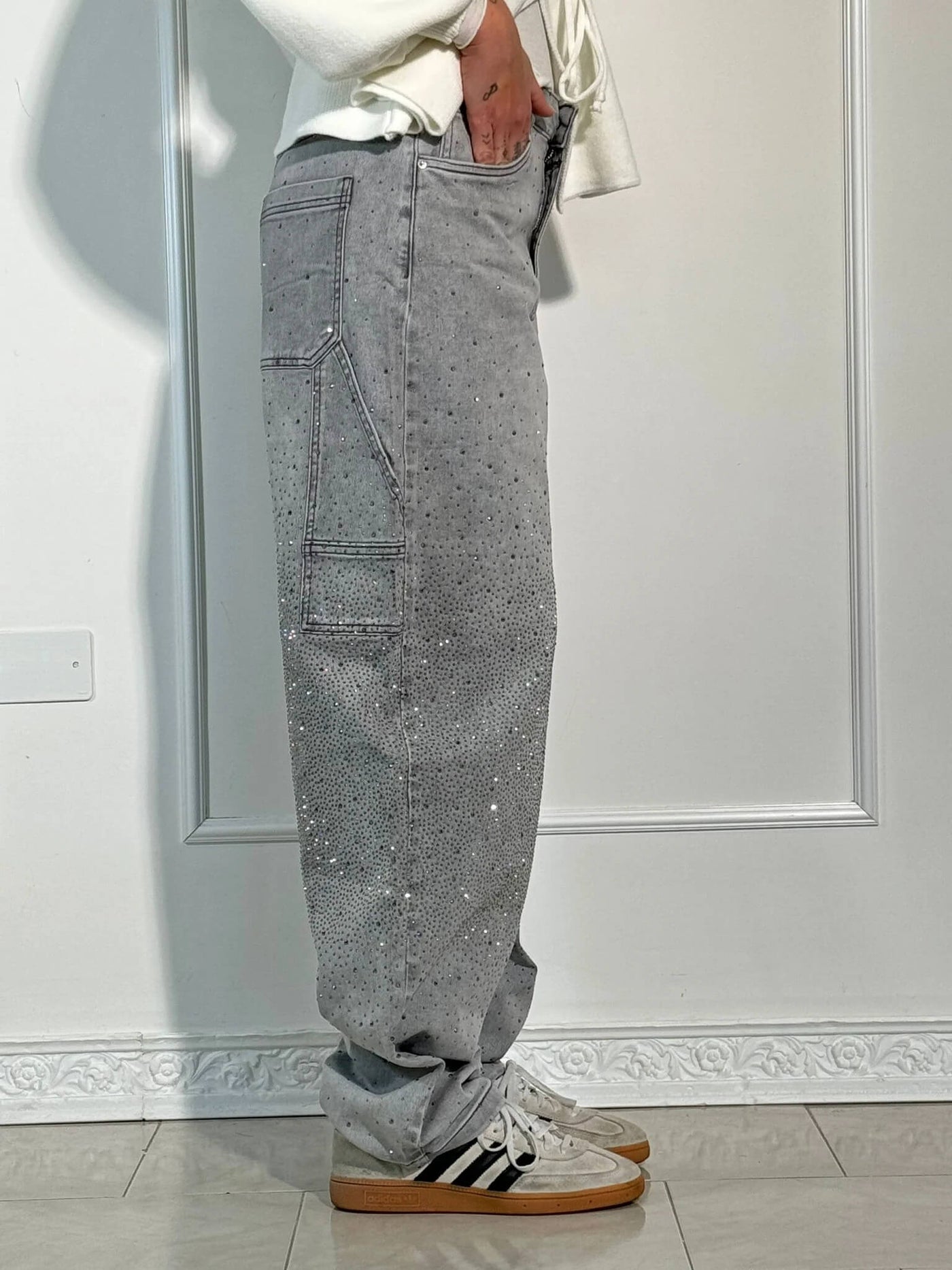 Ellaa |Balloon Carpenter Shine Denim Jeans
