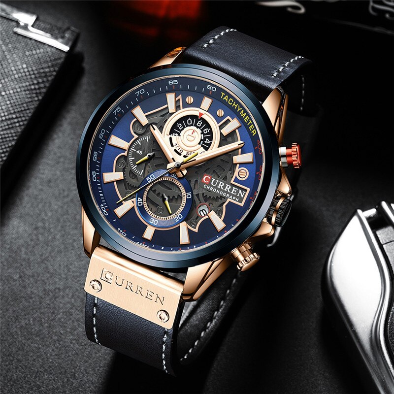 multifunctional quartz watch with calendar