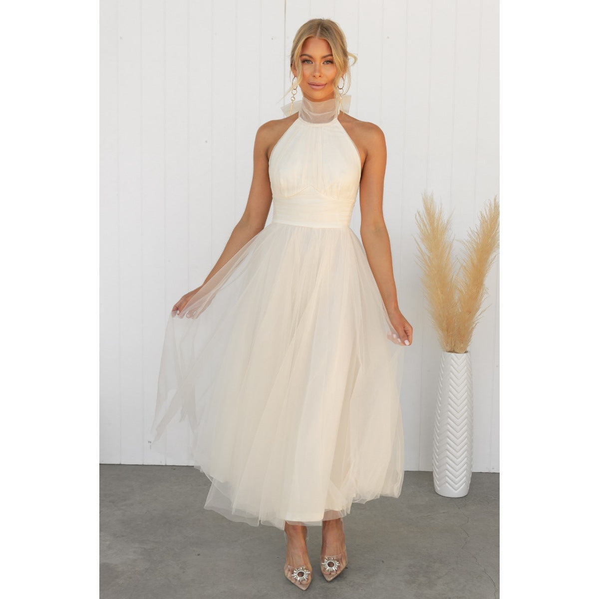 Ella - Whimsical Tulle Midi Dress