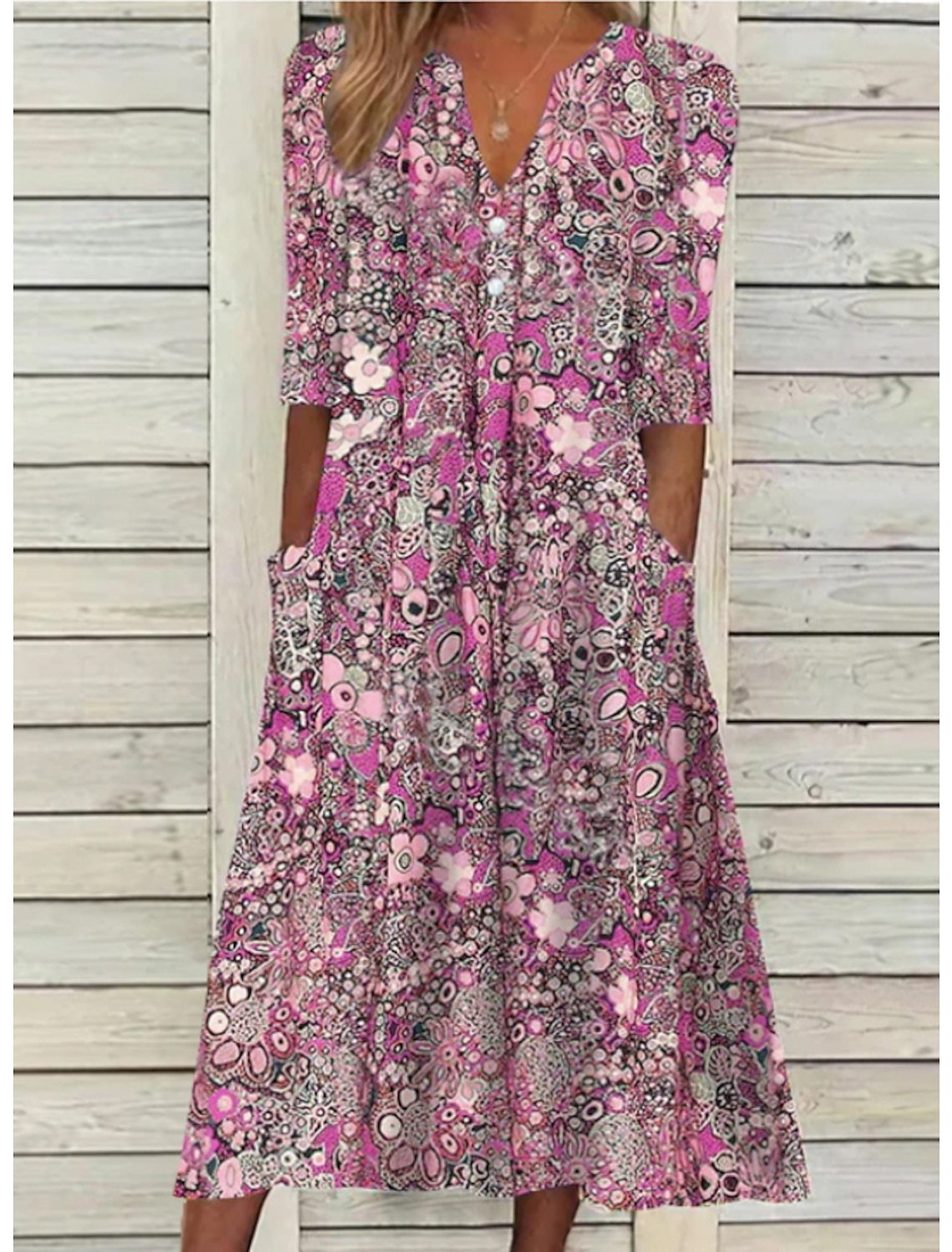Carla | ELEGANT SUMMER DRESS WITH BELLY COVER