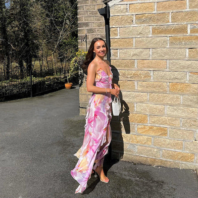Sheila – Breezy Ruffled Floral Maxi Dress