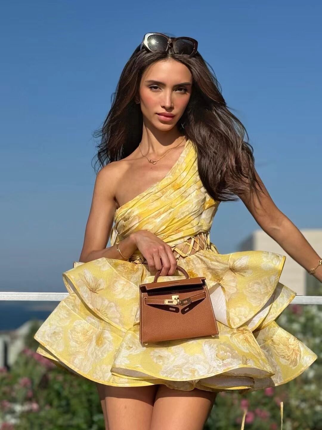 Kiara – Romantic Floral Asymmetrical Mini Dress