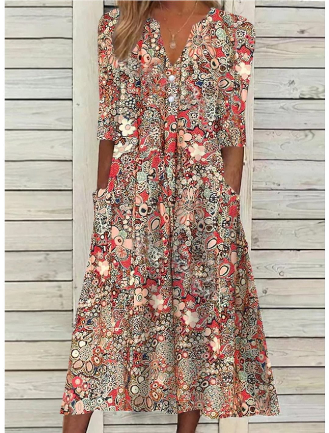 Carla | ELEGANT SUMMER DRESS WITH BELLY COVER