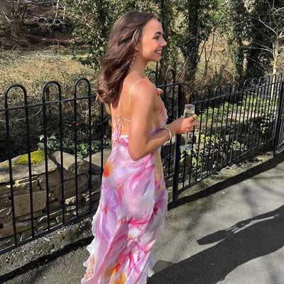 Sheila – Breezy Ruffled Floral Maxi Dress