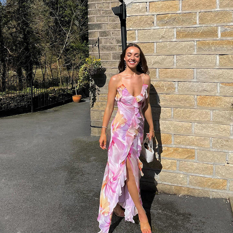 Sheila – Breezy Ruffled Floral Maxi Dress