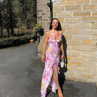 Sheila – Breezy Ruffled Floral Maxi Dress