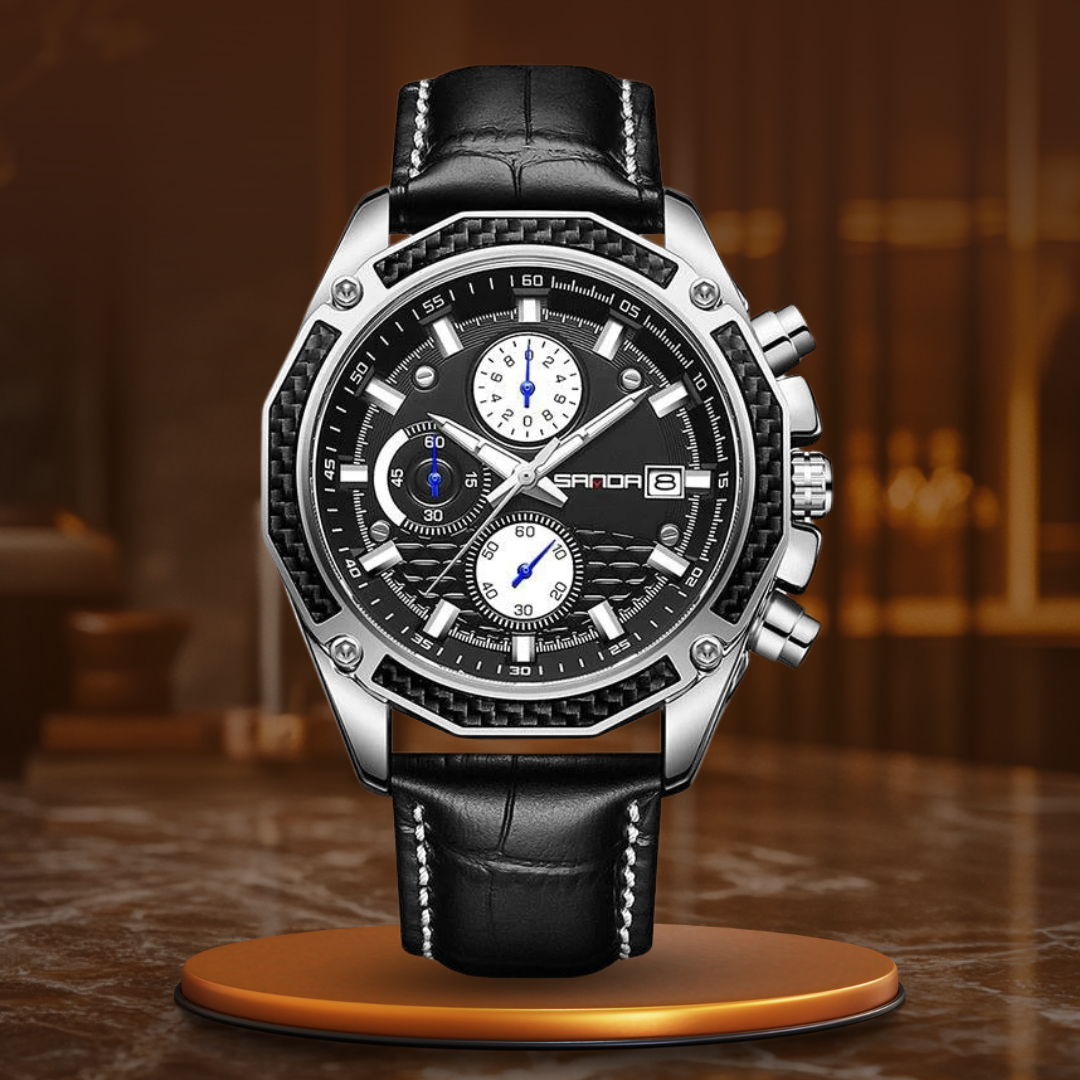 quartz chronograph racing watch