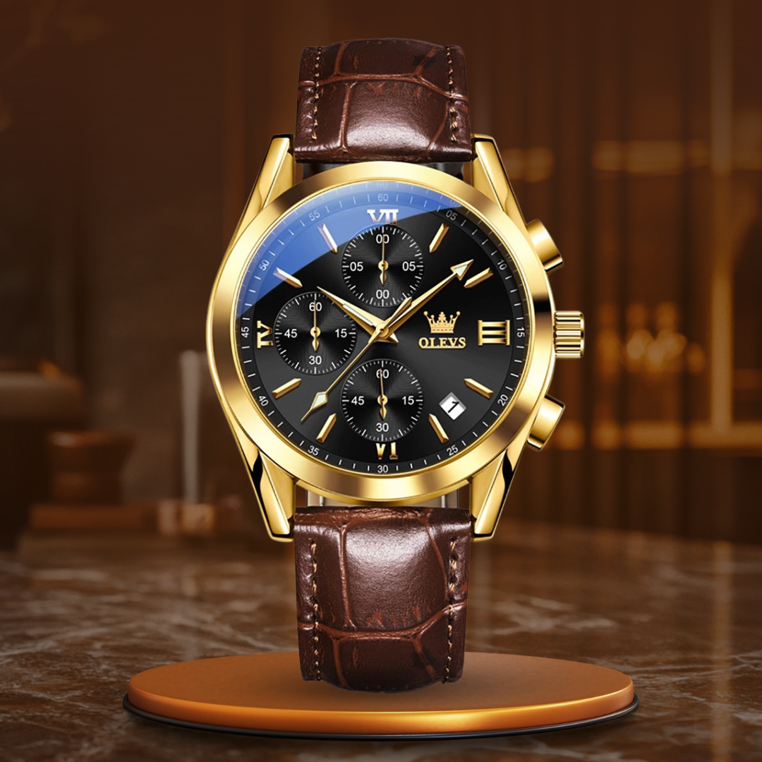 quartz luminous chronograph watch