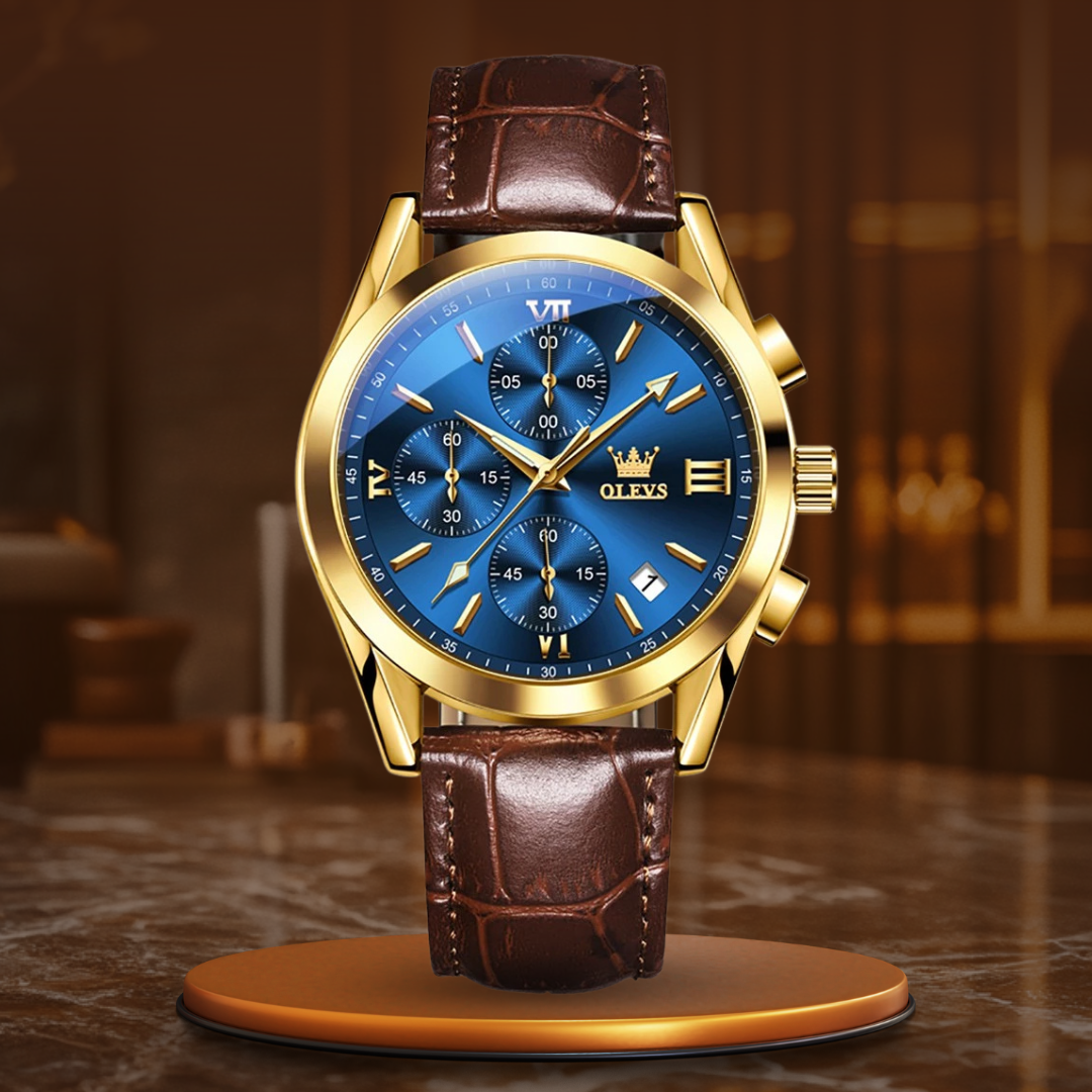 quartz luminous chronograph watch