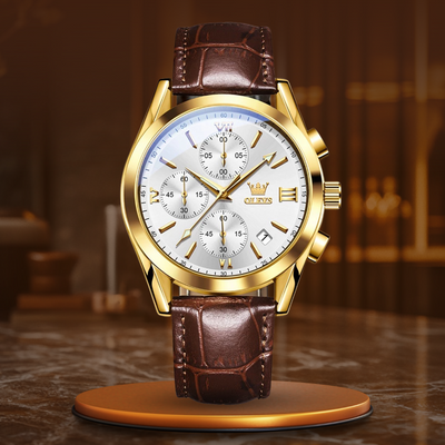 quartz luminous chronograph watch