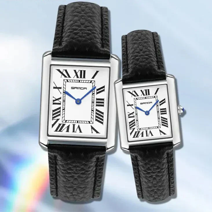 Elegant square dial watches for couples