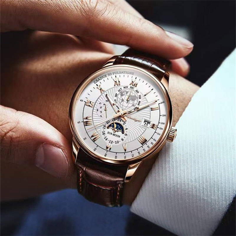 Trendy high-end quartz watch with light