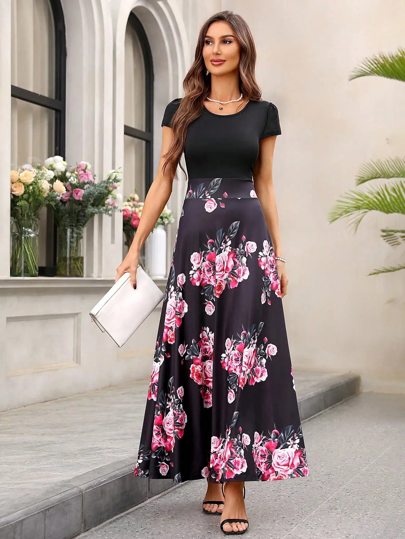 Emma & William Summer Floral Ruffle Dress
